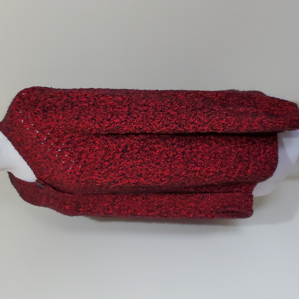 Vintage Ruby Rd. Open Front Sweater - Red/Black -… - image 4